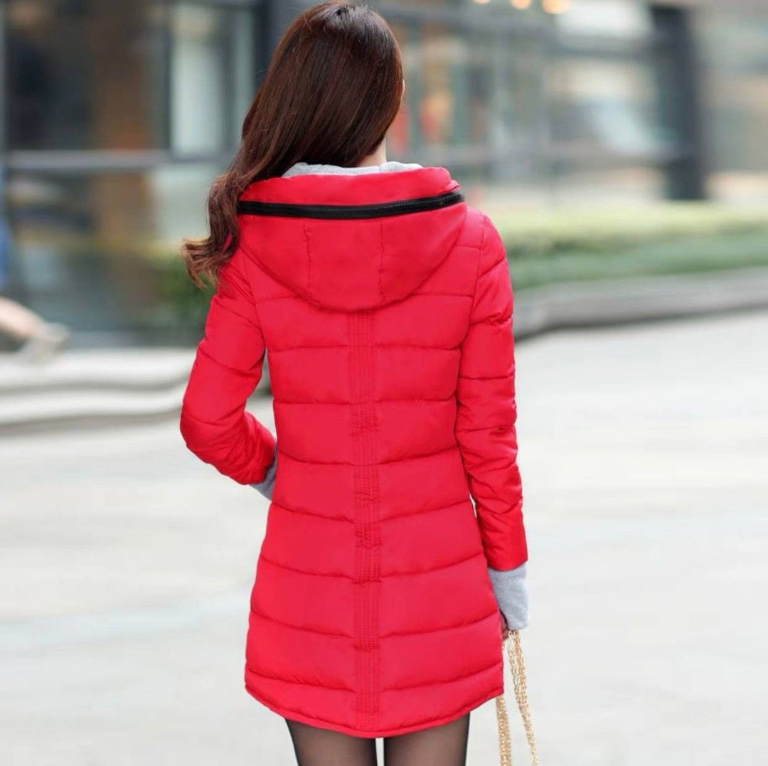 Puffy best sale red coat