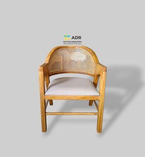 WOODEN DINING CHAIR WITH RATTAN SOLIHIYA