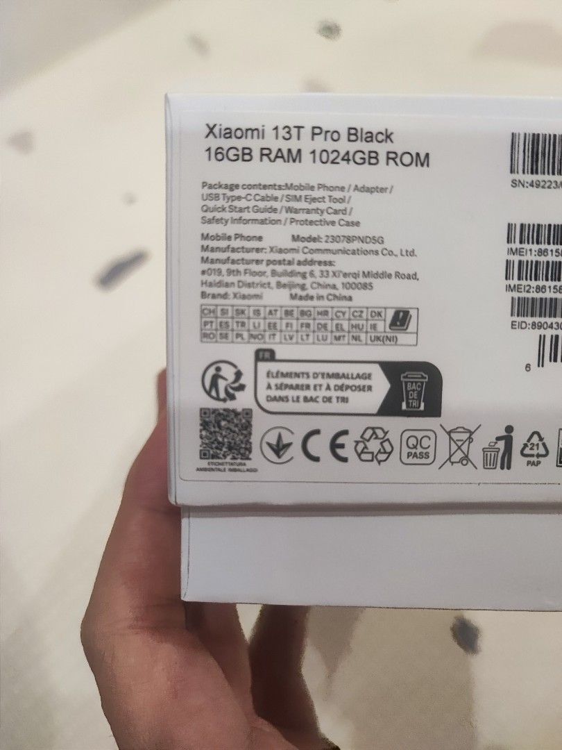 Xiaomi 13T Pro Black 16GB+1TB 5G - Challenger Singapore