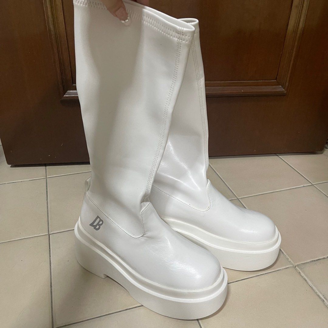 Y2K Hot Girl Platform White Boots Women s Fashion Footwear
