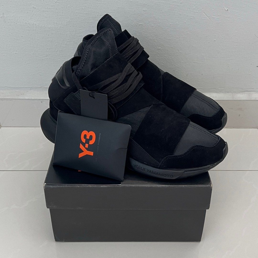 Y 3 Qasa High Triple Black Lux Men s Fashion Footwear