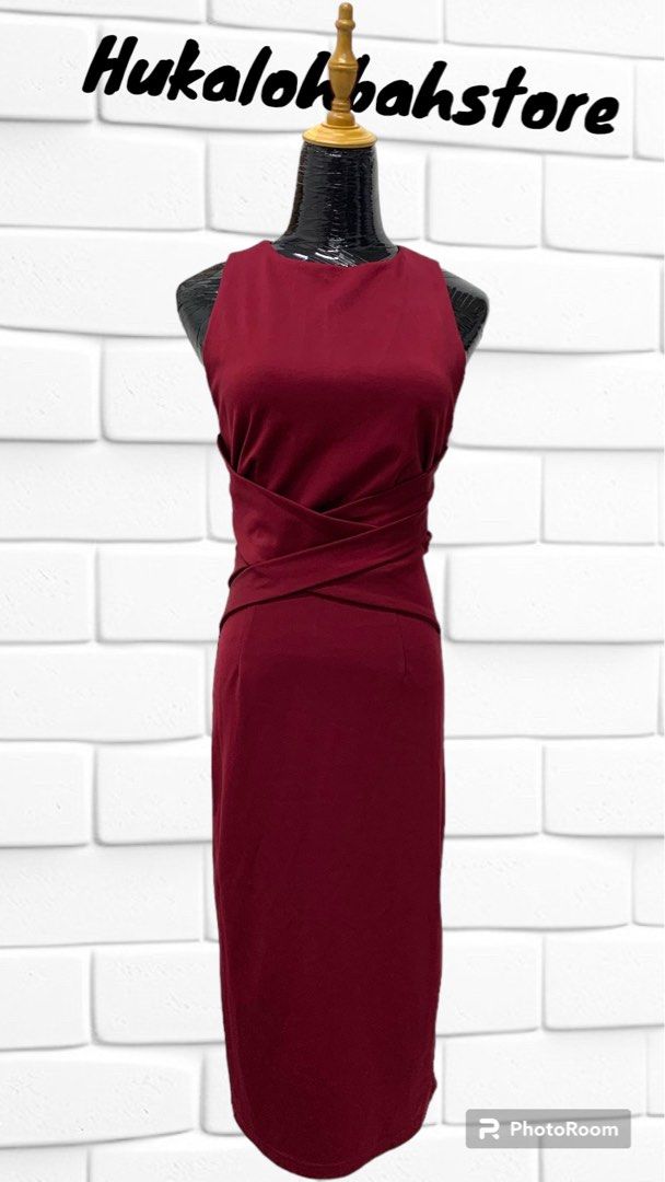Zalora maroon dress