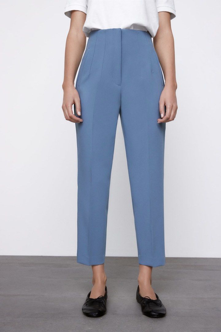 Zara High Waist Trousers Pants, Women's Fashion, Bottoms, Other Bottoms on  Carousell