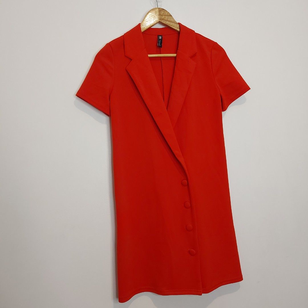 Zara Red Blazer Dress, Women's Fashion, Dresses & Sets, Dresses on Carousell
