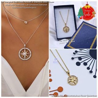 18K GOLD FILLED PENDANT IN STAINLESS STEEL CHAIN