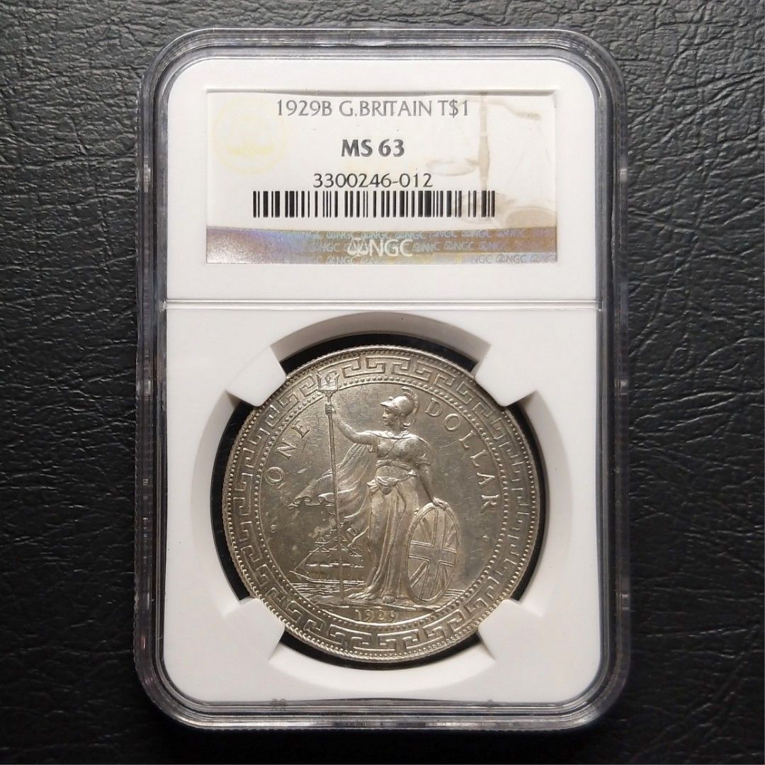1929 罕有錯體英國貿易銀圓NGC MS63，正反面約20°逆背, 興趣及遊戲, 收藏品及紀念品, 錢幣- Carousell