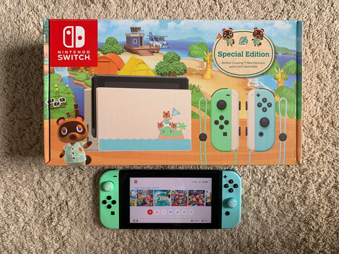 256GB Modded Jailbreak Switch V2 Animal Crossing Special Edition