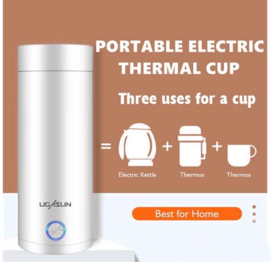 400ml 3 in 1 Portable Electric Travel Kettle Thermal Cup