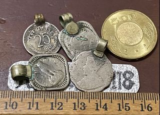 結緣價印度老錢幣墜子共4個～m26