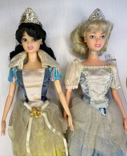 $80/2, 90s Barbie Mattel Disney princess Snow White/ Cinderella  as ballerina, 不散賣，新舊如圖