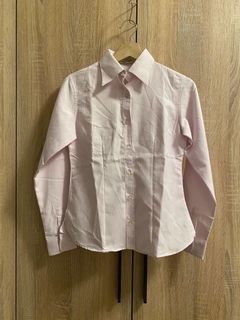 整體新～質感 品牌 淡粉色 長袖 襯衫 （修身、舒適）