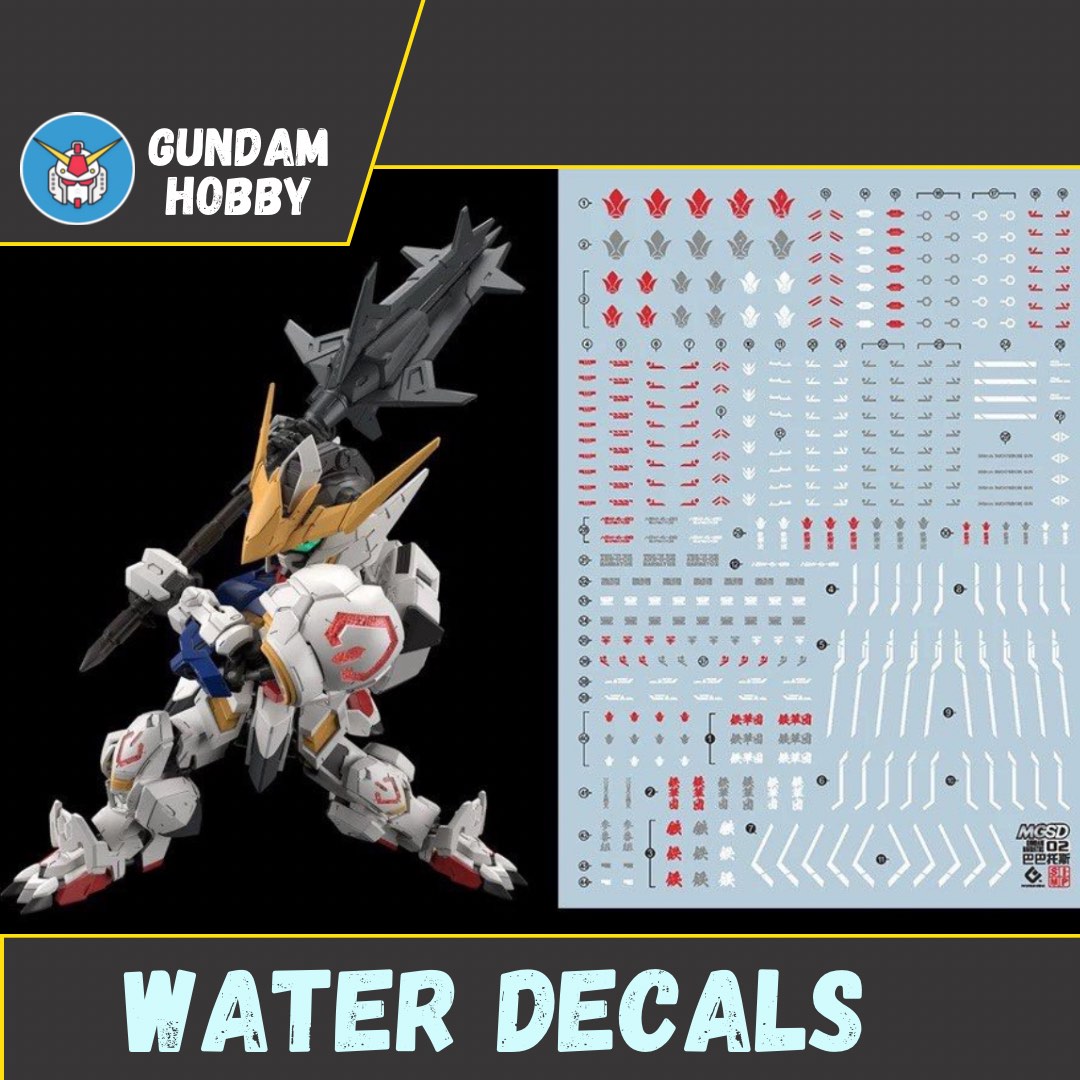Gundam MGSD Barbatos Gunpla EVO Waterslide Decals / Water slide