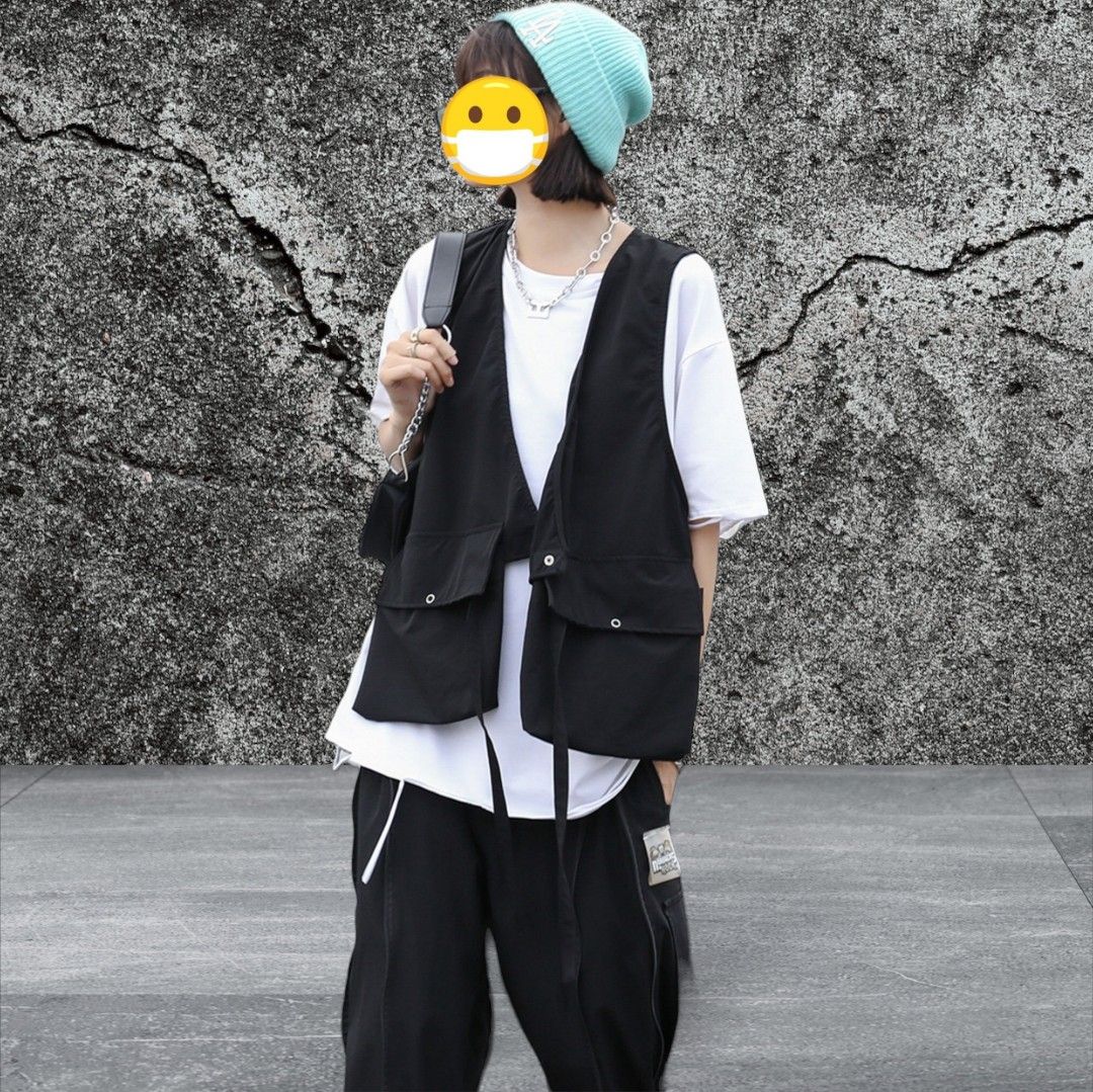 Men's hot sale button vest
