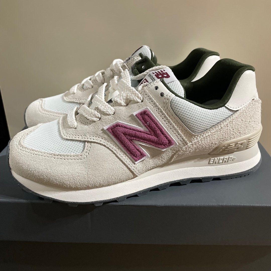 全新New Balance 574 杏紅色(WL574TW2) 尺寸US7.5(24.5cm), 她的時尚