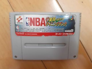 任天堂 SFC 超任卡帶  NBA 實況籃球