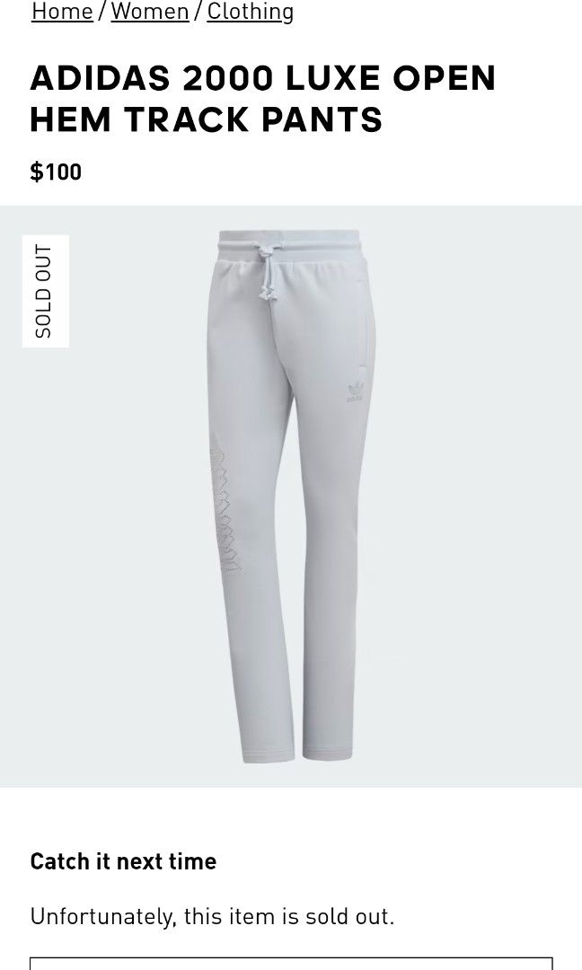 adidas open hem track pant