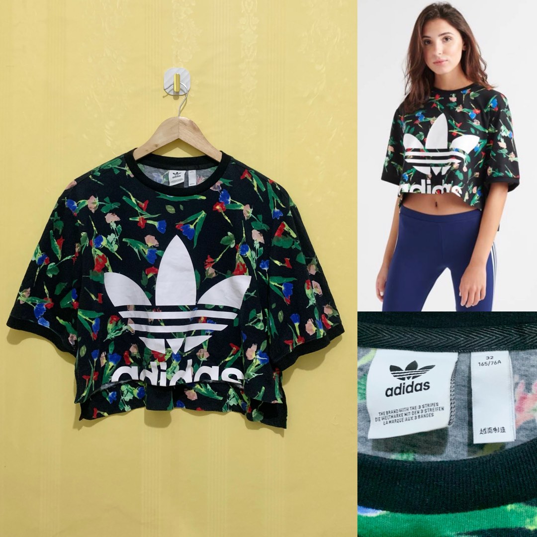 Adidas cropped shirt, Women's Fashion, Tops, Blouses on Carousell