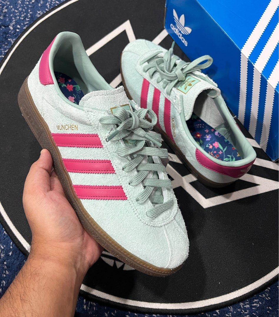 Adidas Munchen Hazy Green Men s Fashion Footwear Sneakers on