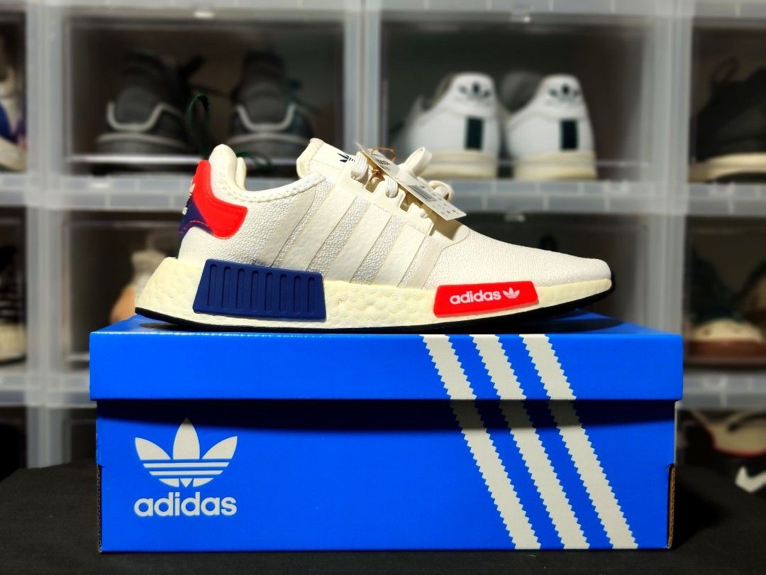 Nmd r1 mens deals blue and red
