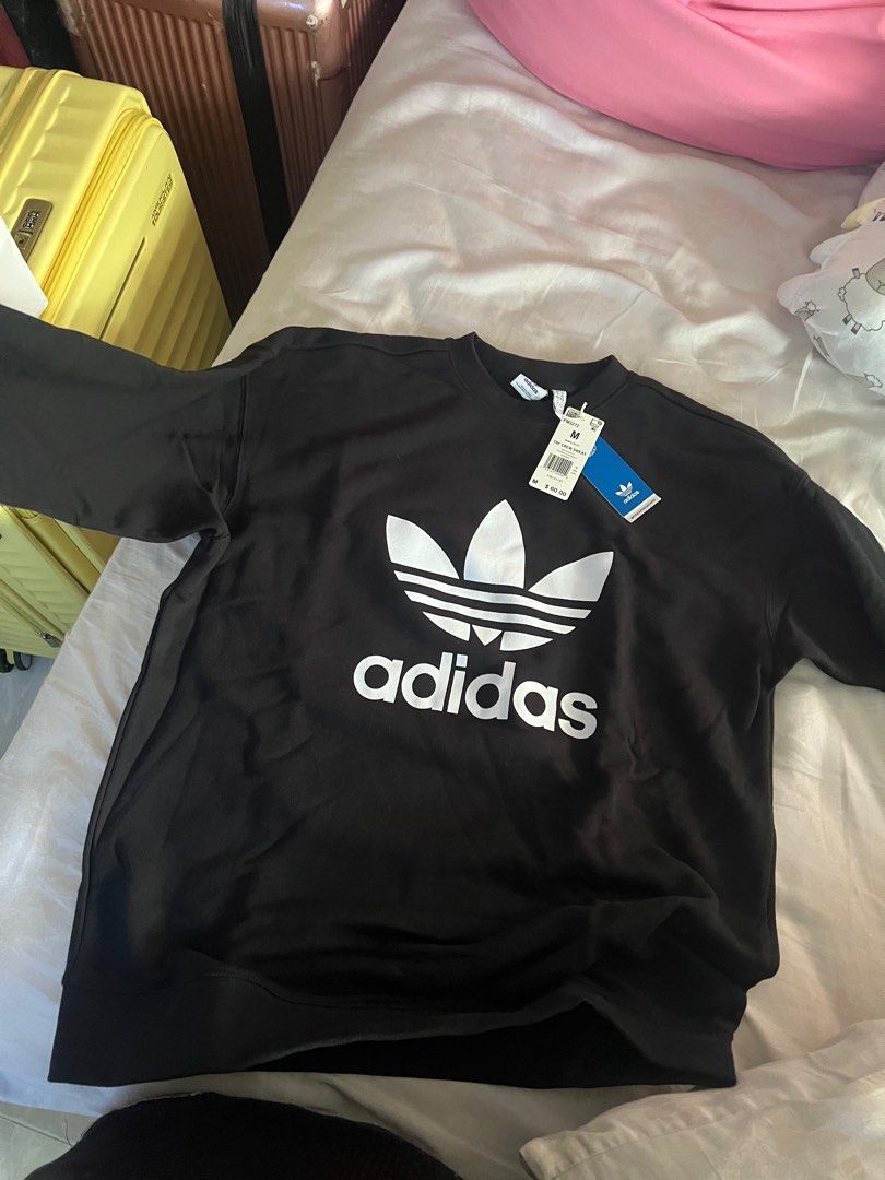 Adidas originals trefoil crew outlet