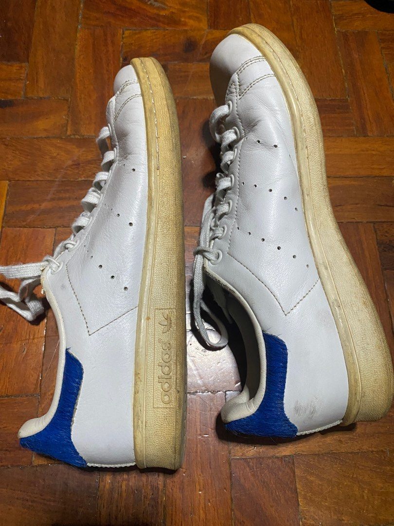 Rare Adidas Stan smith with blue fur Men s Fashion Footwear