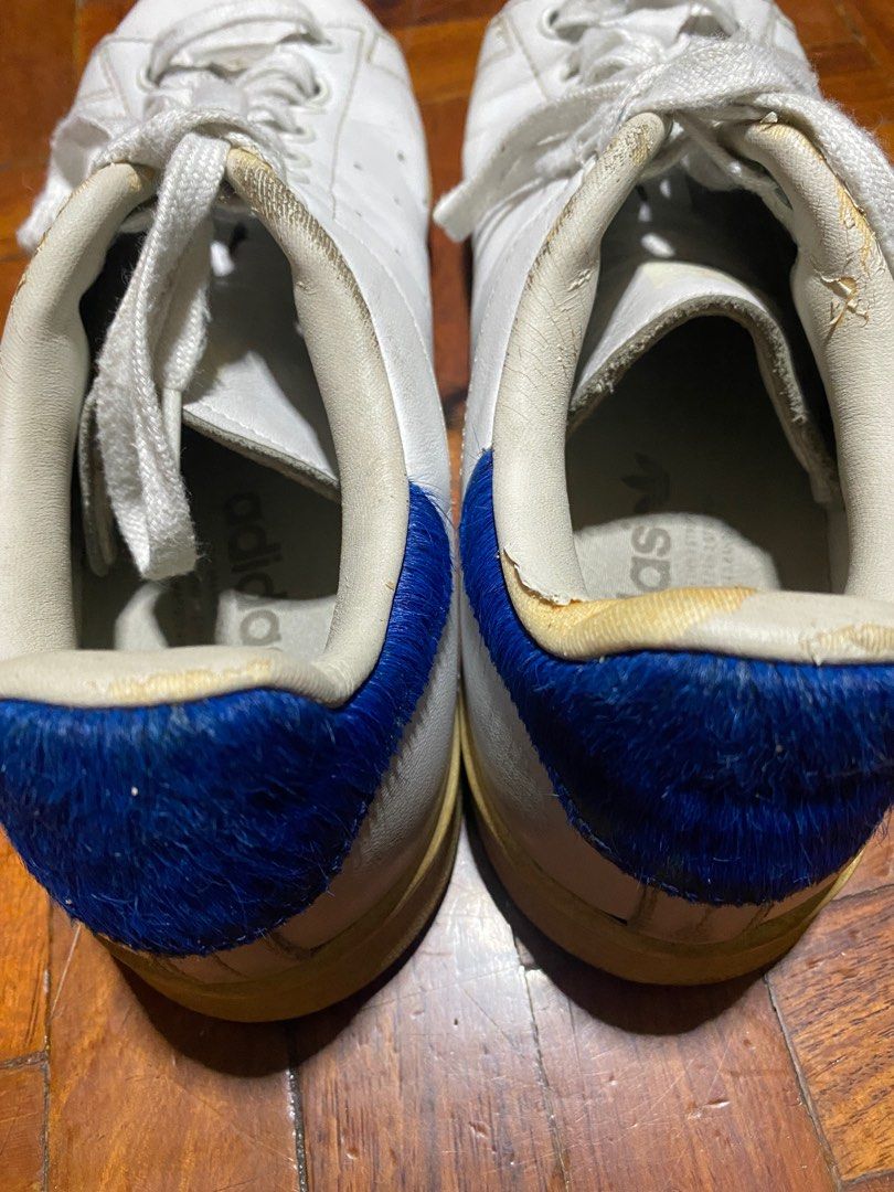 Rare Adidas Stan smith with blue fur Men s Fashion Footwear