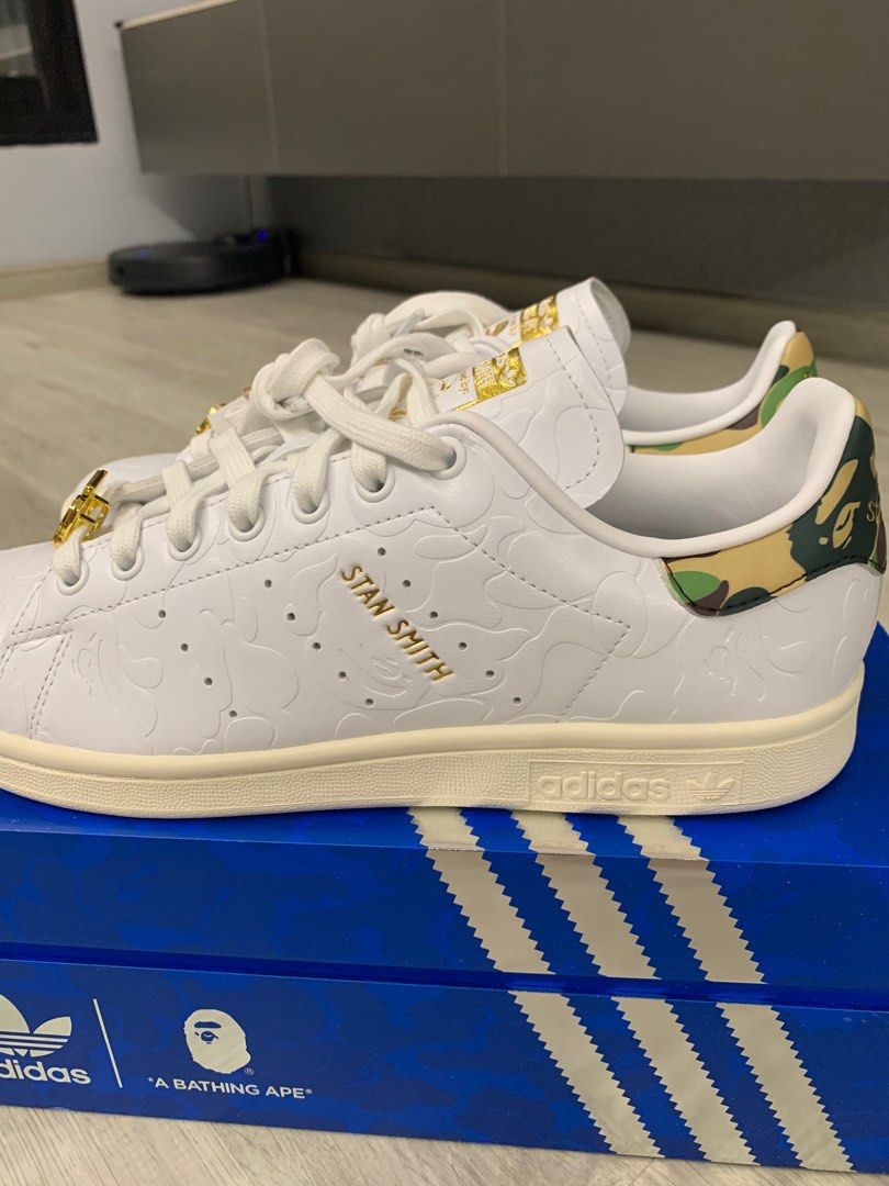 Adidas stan smith x A Bathing Ape, Men's Fashion, Footwear