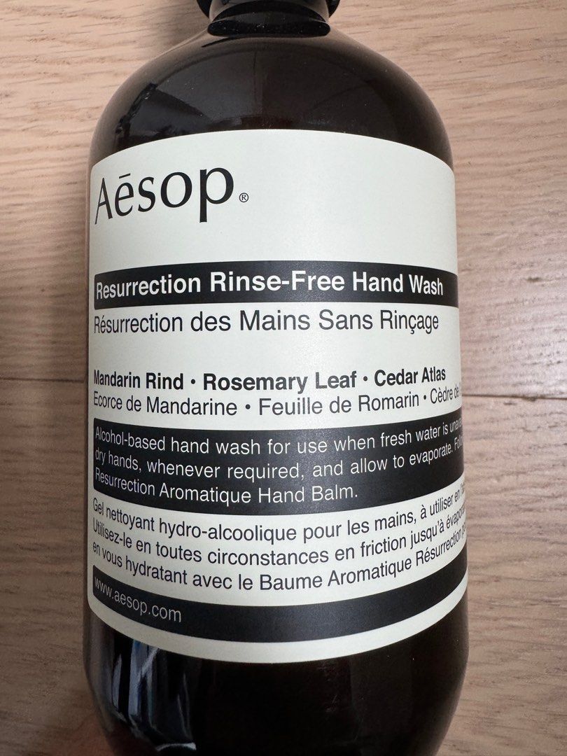 Aesop Resurrection RinseFree hand wash 500ml, 美容＆個人護理, 健康及美容 消毒