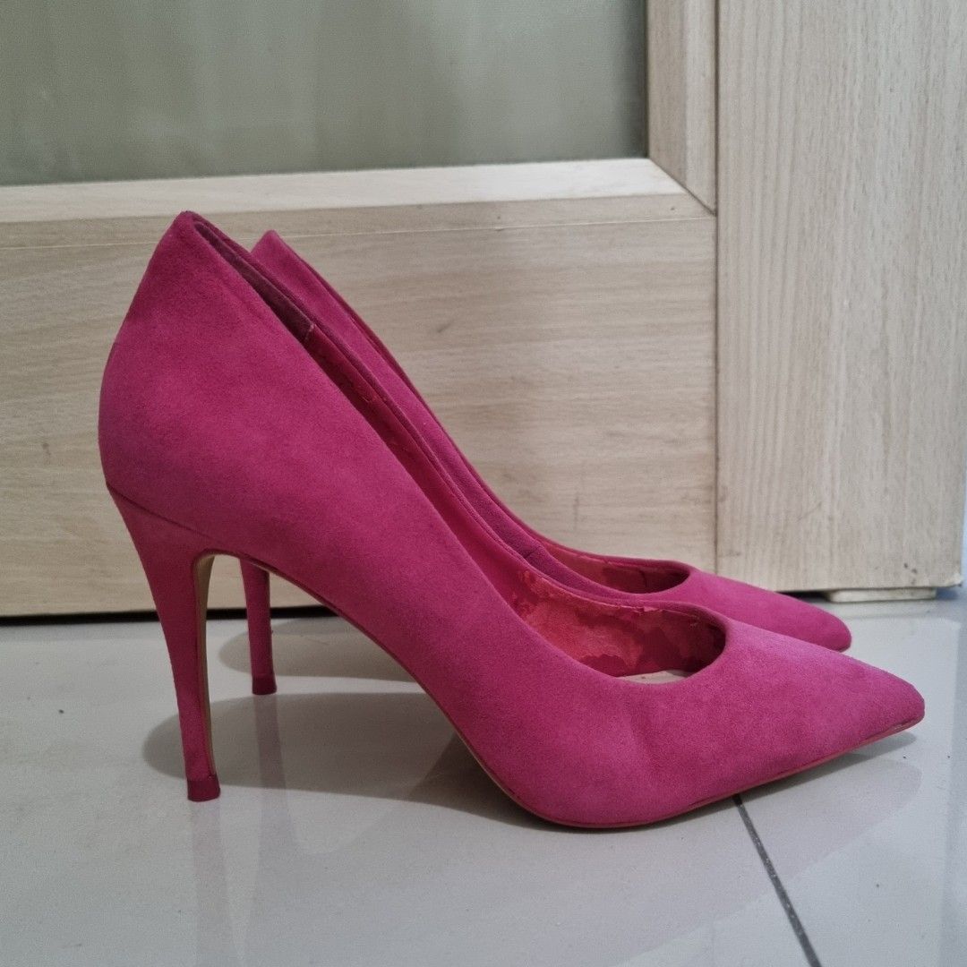 Aldo pink suede heels hotsell