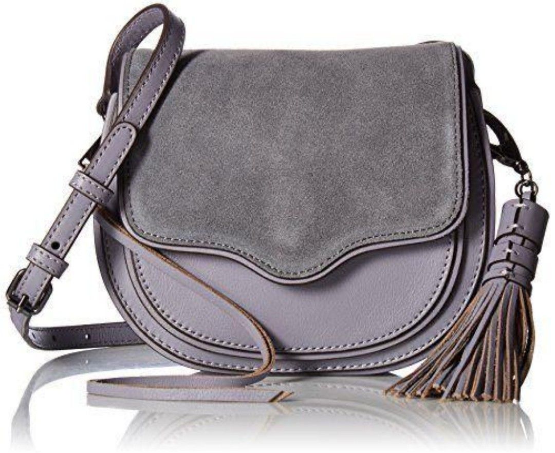 Authetic Rebecca Minkoff Mini Suki Grey Crossbody Bag