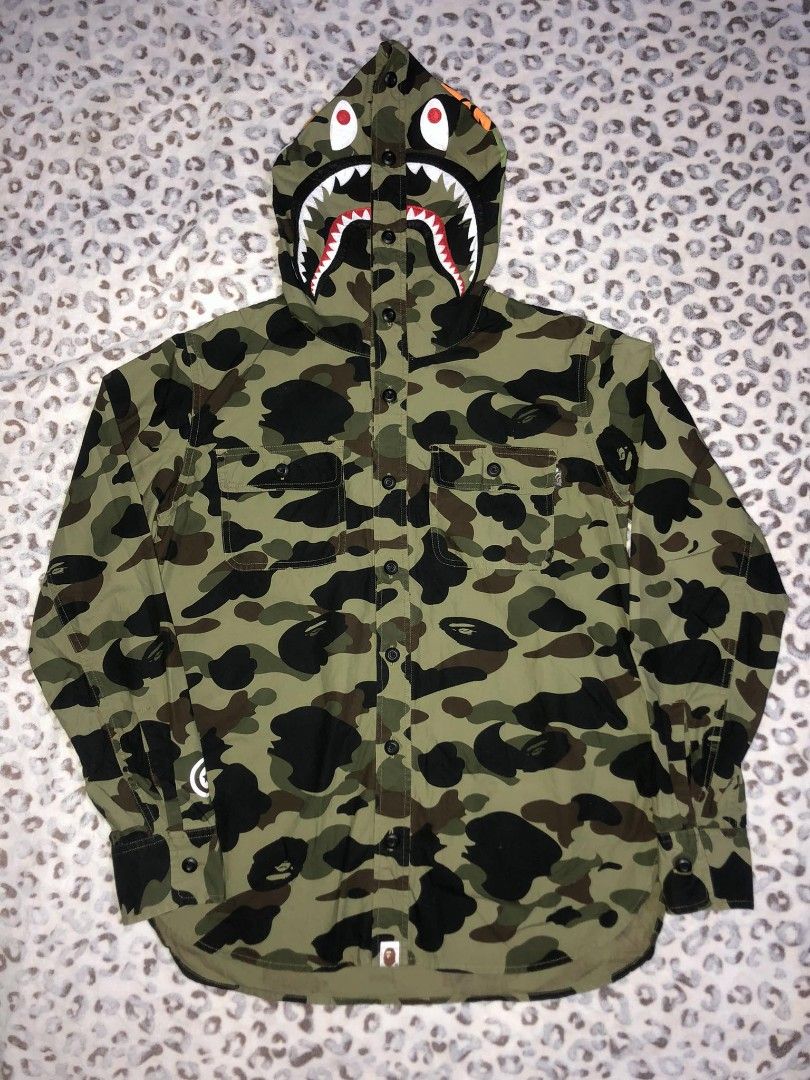 1st camo store shark hoodie shirt