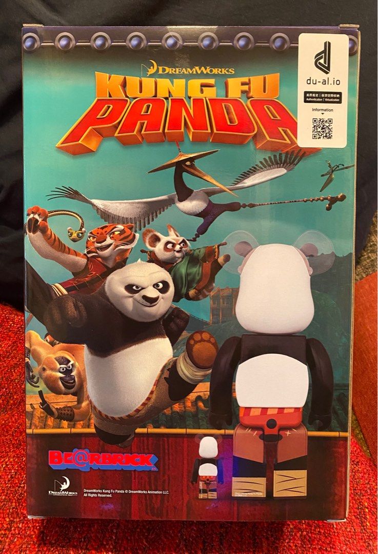全新BEARBRICK Kung Fu Panda 100％ & 400％, 興趣及遊戲, 玩具& 遊戲