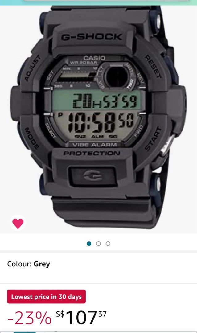 G shock discount vibration alarm