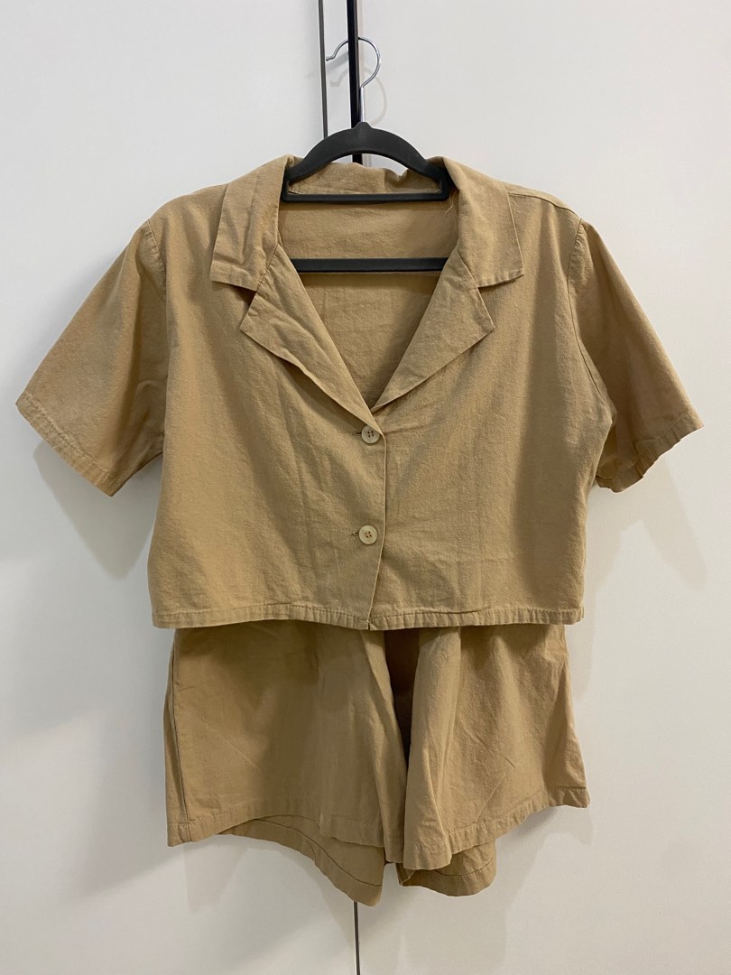Womens Beige  Regular Co-ords main image 0
