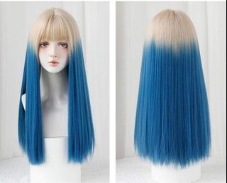 Blue blonde wigs