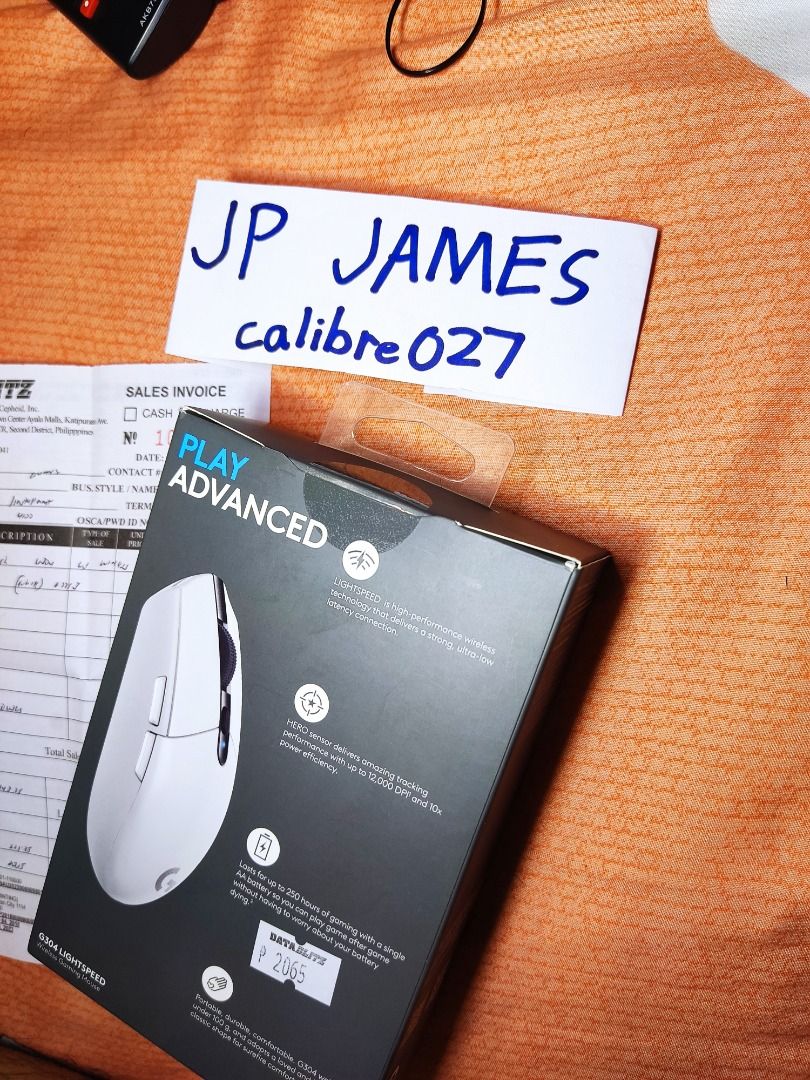 BNew SEALED Logitech G304 Gaming Mouse/ Lightspeed Wireless/ 12k DPI (Category: Mouse & Mousepads) located in Marilao. Submitted by calibre027 (Listing ID 1269021255, Image 2). Description: BNew SEALED Logitech G304 Gaming Mouse/ Lightspeed Wireless/ 12k DPI 🔥selling price: 1799 🔥ORIGINAL Bnew Sealed, with receipt from Datablitz - under warranty 🔥SRP is 2065 pesos 👉 RFS: won this in a raffle but marami na akong mouse 👉 meetup - Anonas, Quezo