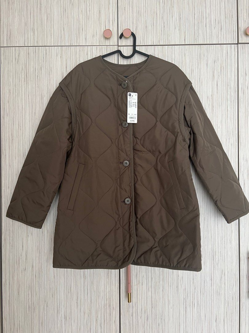 BNWT GU 2 way quilted jacket Women s Fashion Coats Jackets and