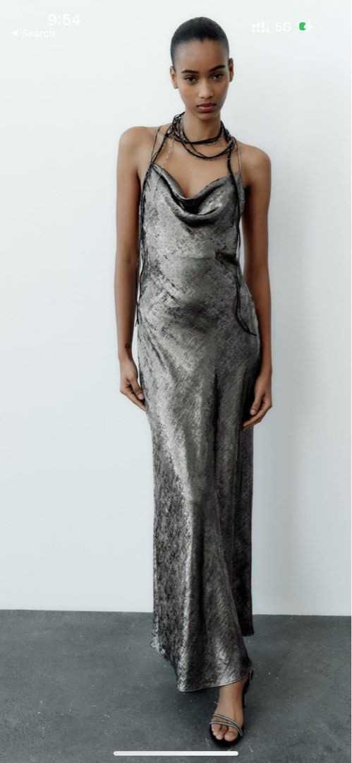 Silver satin camisole clearance