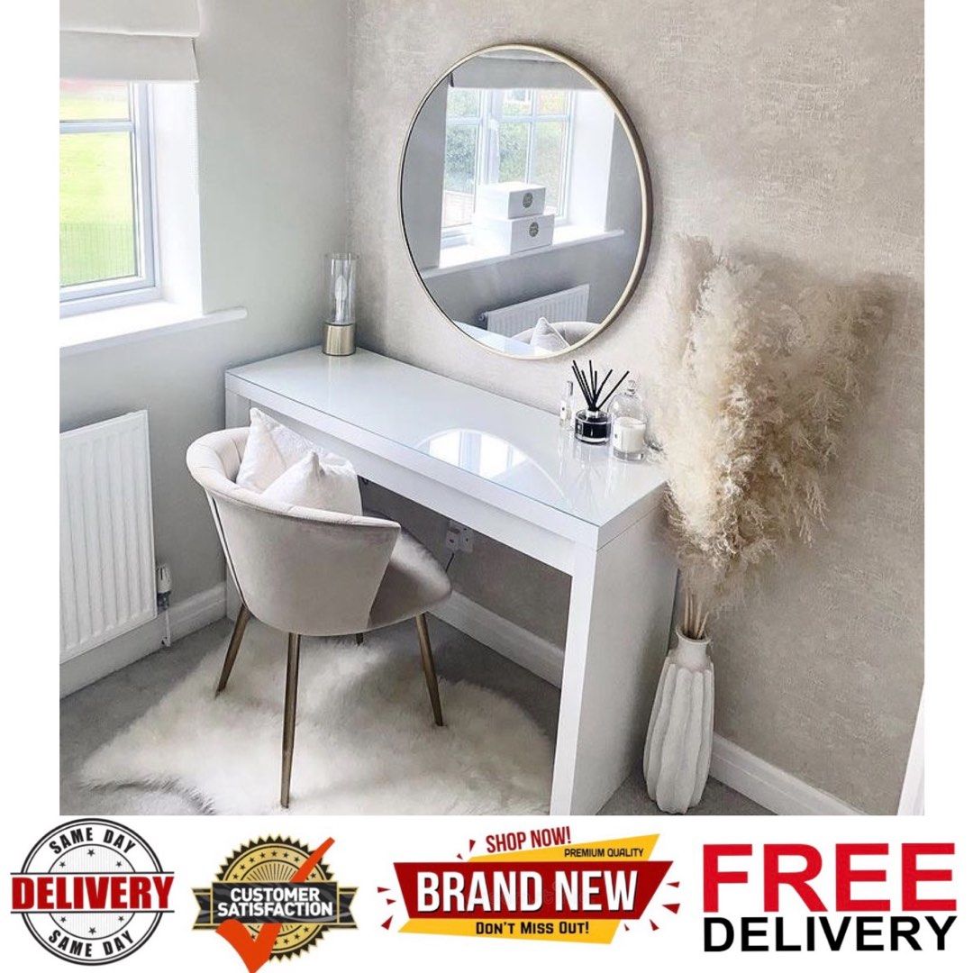 Brand new white dressing table table only malm table Furniture