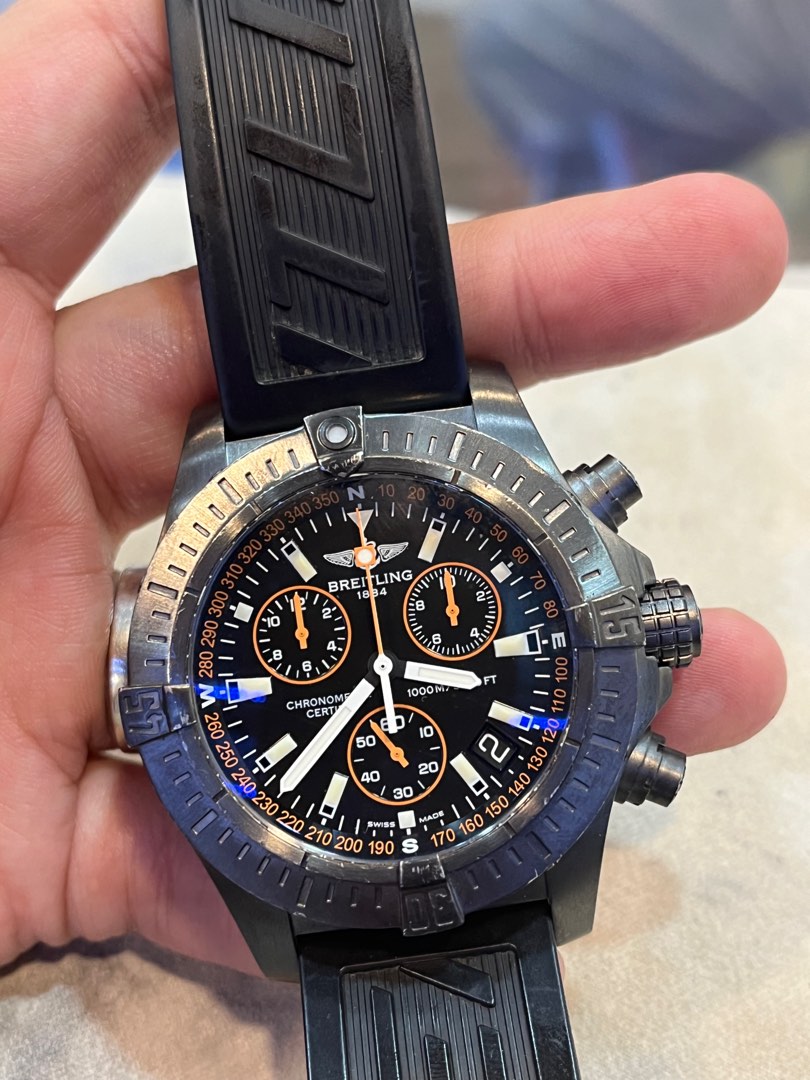 Breitling avenger seawolf chrono new arrivals blacksteel