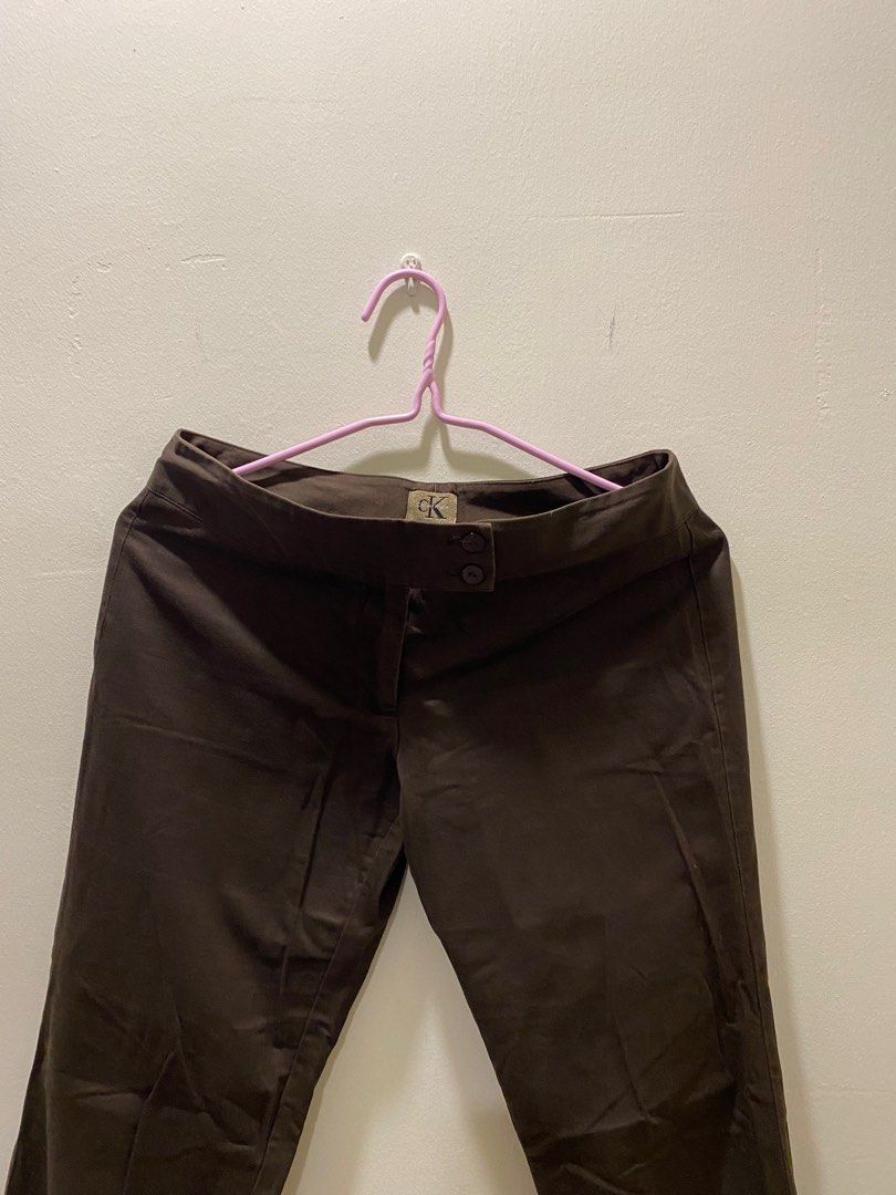 Calvin Klein Brown Pants, Women's Fashion, Bottoms, Jeans & Leggings on  Carousell