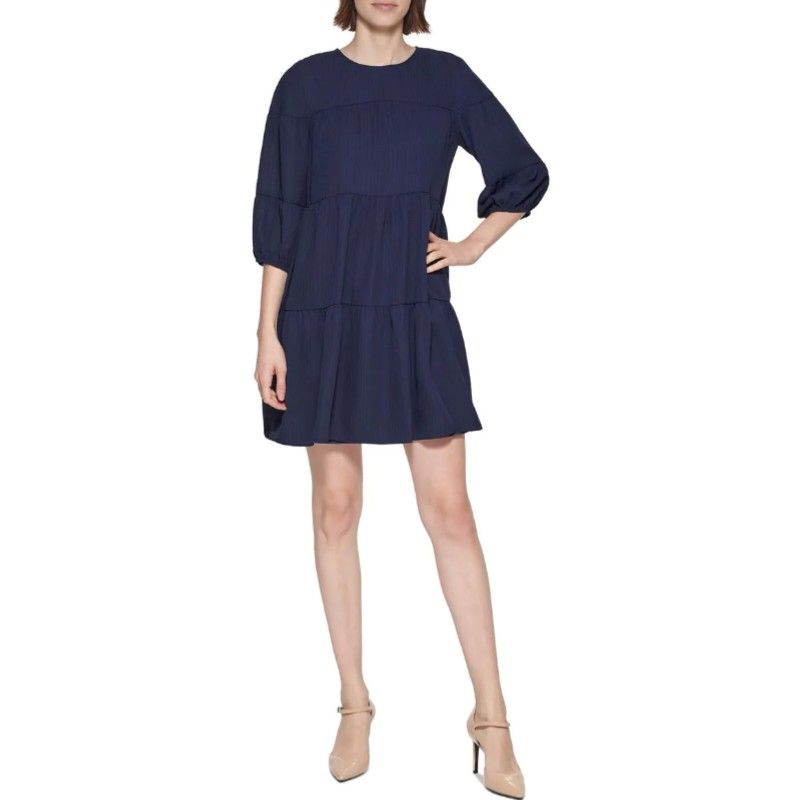 Calvin klein online dark blue dress