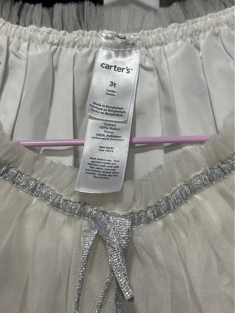 Carter's white tutu skirt discount