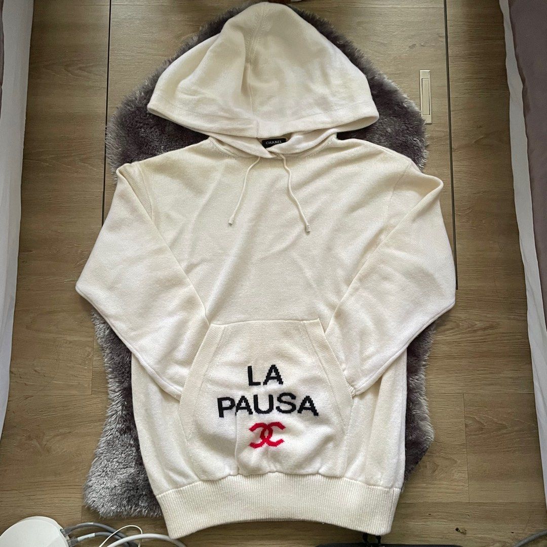 Chanel La Pausa Hoodie Sweater Women s Fashion Coats Jackets and Outerwear on Carousell