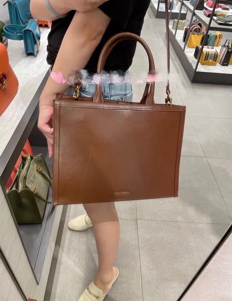 Charles Keith extra large tote bag olive green Women s