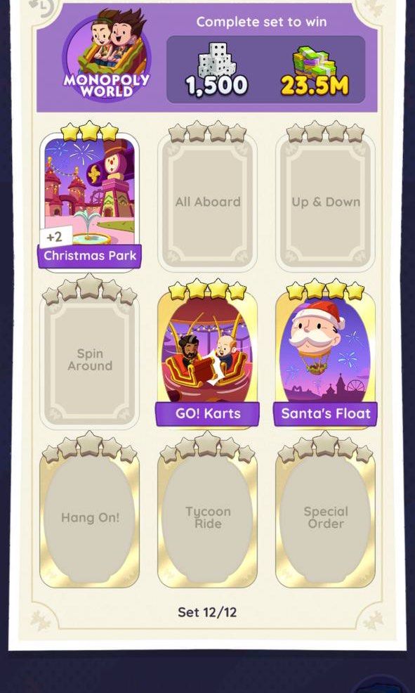 Christmas Park monopoly go sticker / card, Video Gaming, Gaming