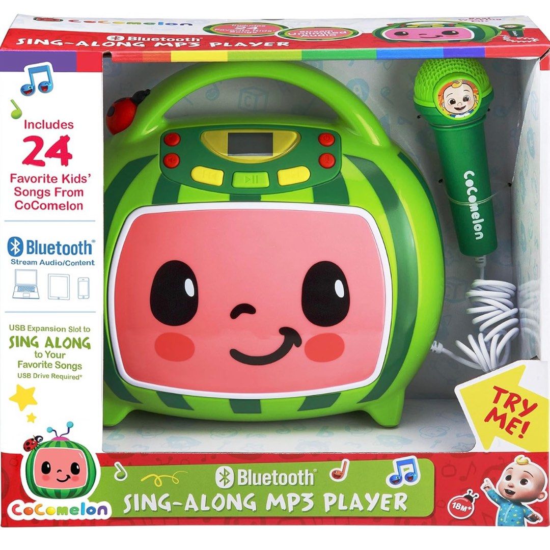 Karaoke Machine Sing Along MP3 Player with Builtin Songs and Microphone