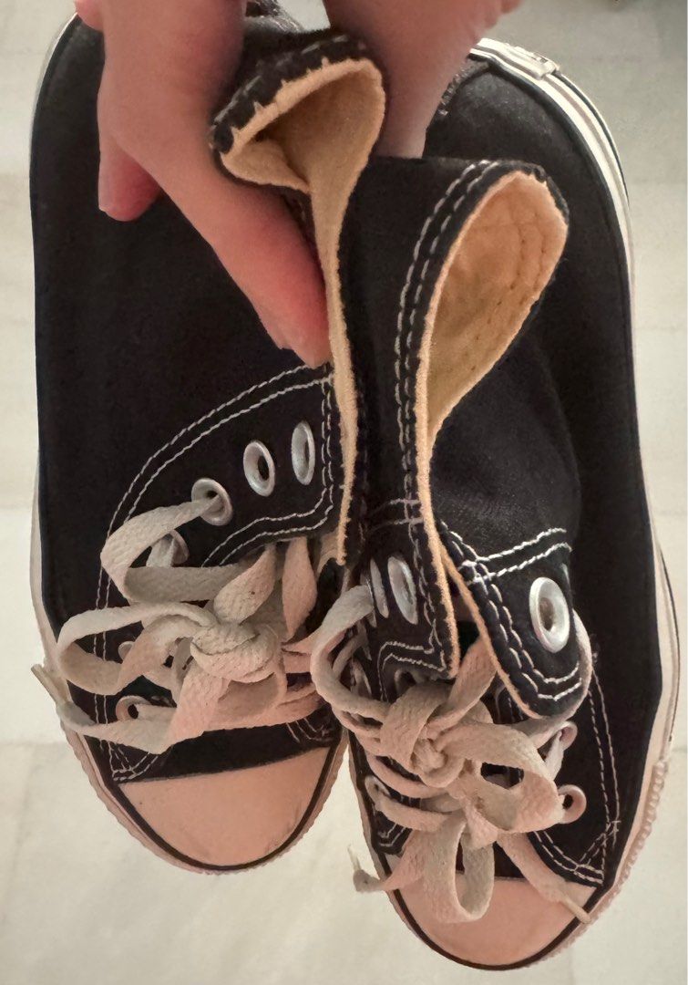 converse all star black high cut Women s Fashion Footwear Sneakers on Carousell