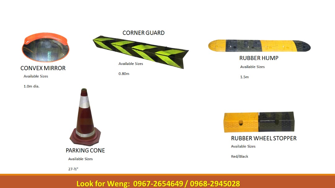 CONVEX MIRROR CORNER GUARD PARKING CONE RUBBER WHEEL STOPPER RUBBER