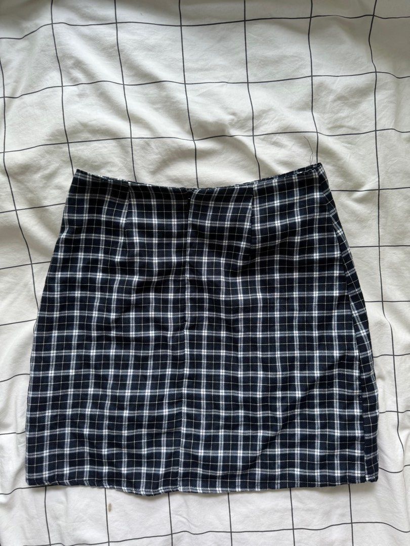 Checkered skirt cotton best sale on
